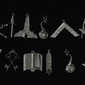Masonic Blue Lodge Officers Silver Jewels, Blue Lodge Jewels Set, Masonic Jewels