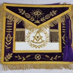 Masonic Grand Lodge Past Master Apron Purple